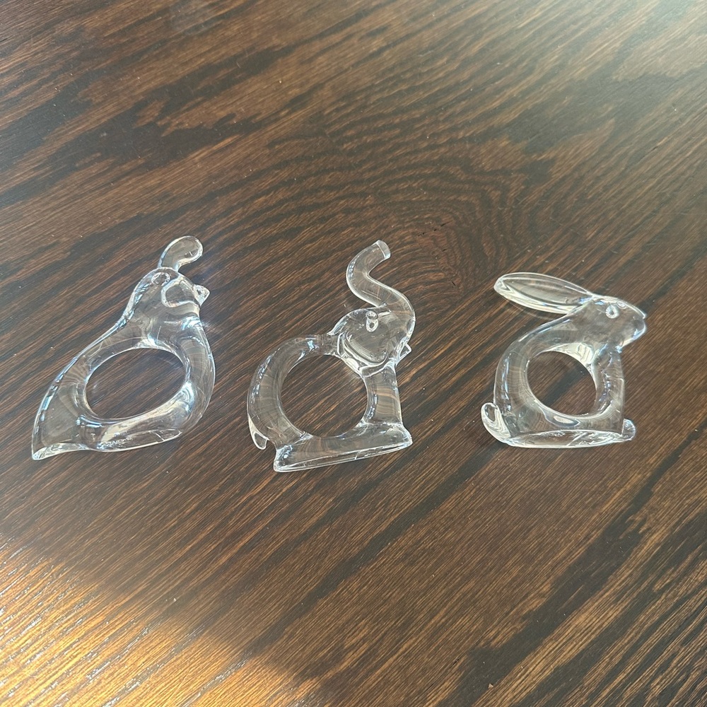 Vintage Bijan acrylic napkin rings